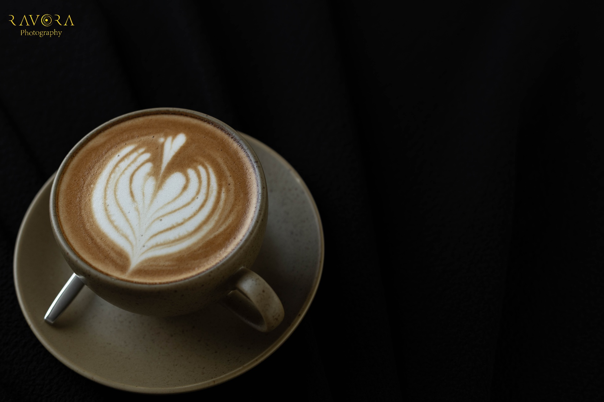 Signature cappuccino with heart latte art