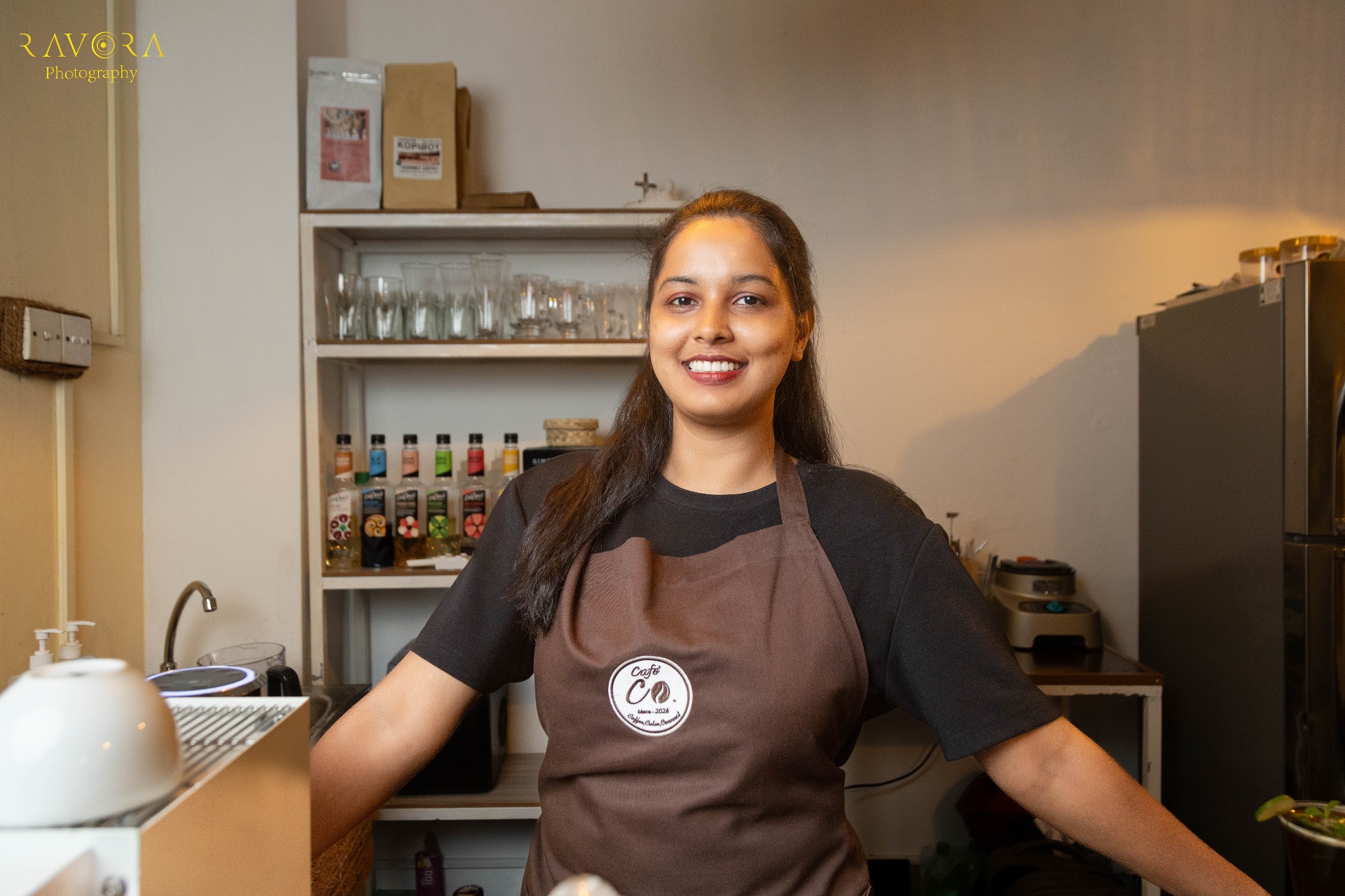 Our friendly barista at Cafe' Co.